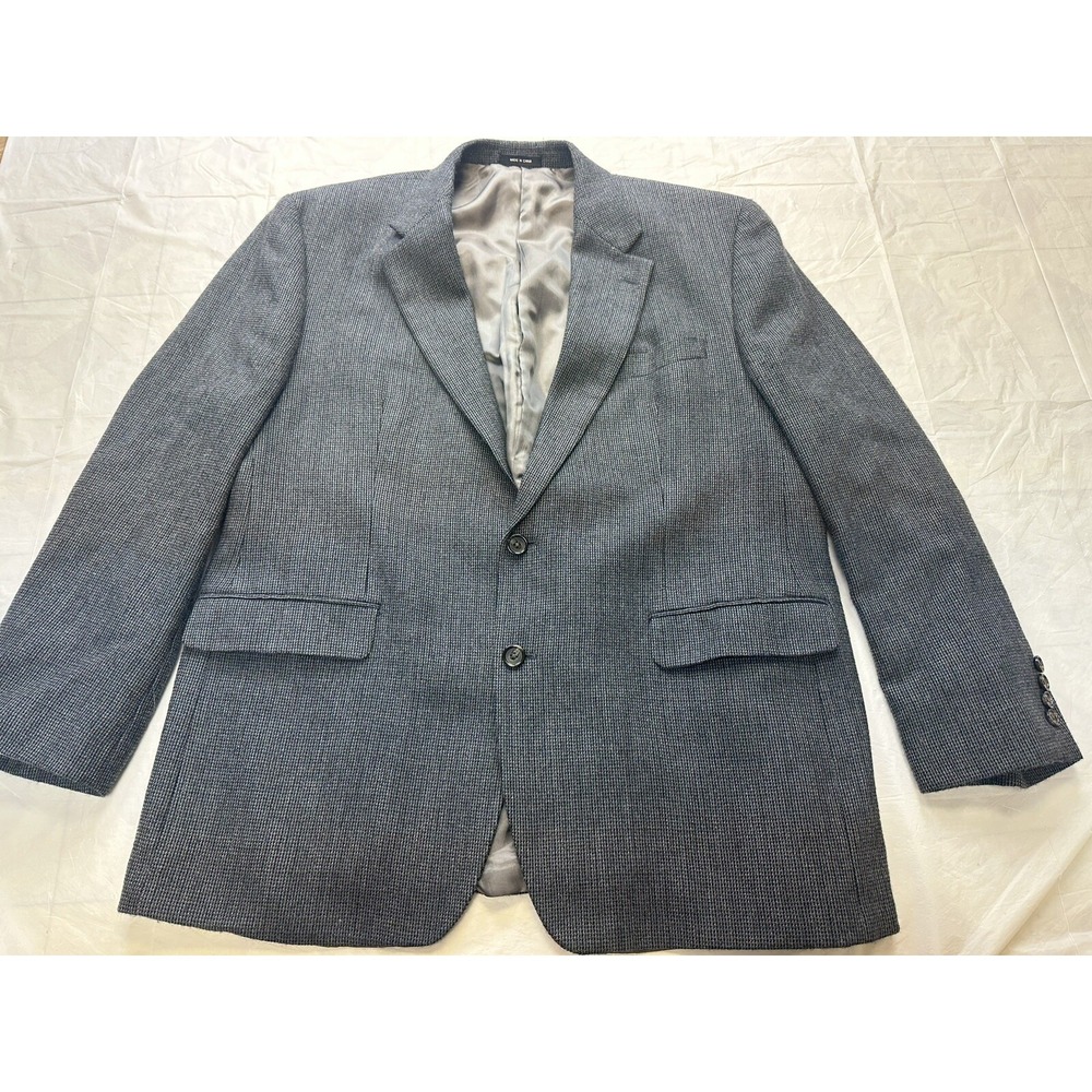 Lauren Ralph Lauren Mens 46R Gray Lambswool Blazer Sport Coat Suit Jacket